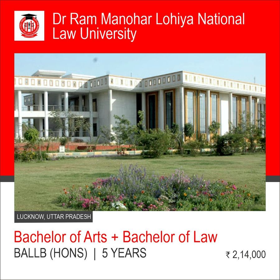 B.A.LL.B (Hons.) at Dr Ram Manohar Lohiya National Law University, Lucknow